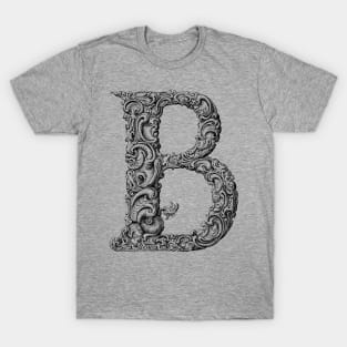 Vintage Initial Letter Lettering Alphabet B T-Shirt